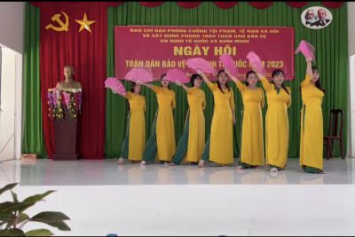 Trường Mẫu giáo Bình Minh tham gia ngày hội “Toàn dân bảo vệ an ninh tổ quốc năm 2023” tại UBND xã Bình Minh.
