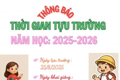 TRƯỜNG MẪU GIÁO BÌNH MINH THÔNG BÁO THỜI GIAN TỰU TRƯỜNG